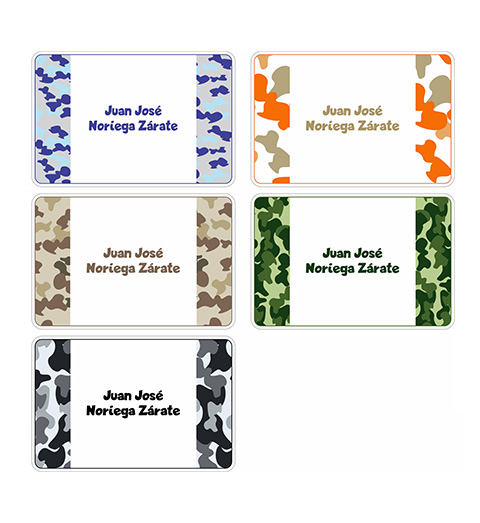 Etiquetas para regalo - Camuflaje
