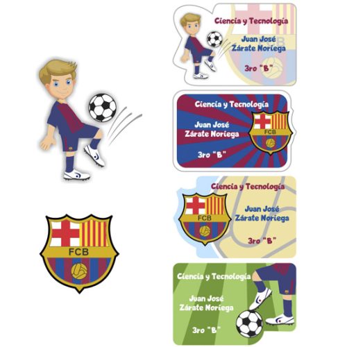 Etiquetas para cuaderno barcelona