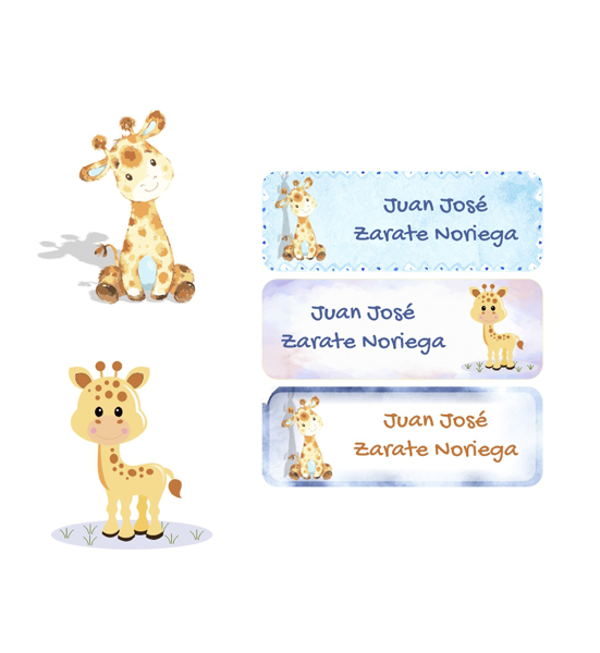 etiqueta para marcar la ropa baby giraffe