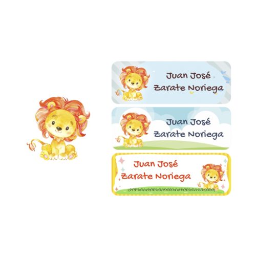 etiqueta para marcar la ropa baby lion
