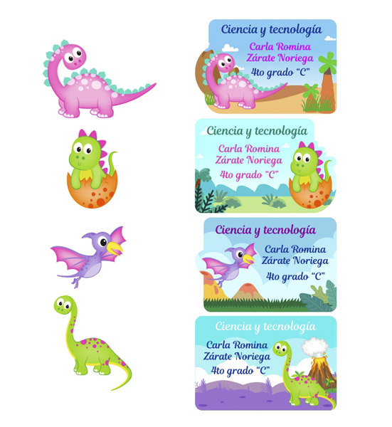 dinosaurio niña cuadernos