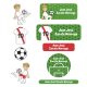 Etiquetas para útiles escolares y tapers – Football