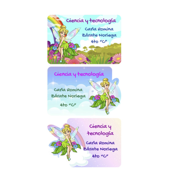 etiquetas para cuaderno Green Fairy