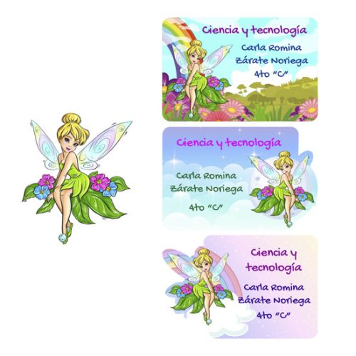 etiquetas para cuaderno Green Fairy