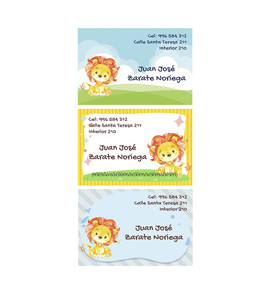 Tarjetas personalizadas - Baby Lion