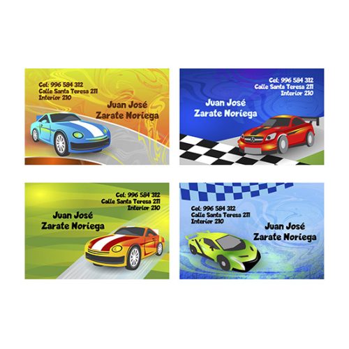 Tarjetas personalizadas - Racing Cars