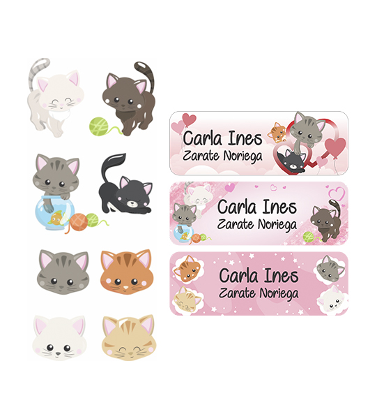 Etiquetas para ropa - Cute Cat