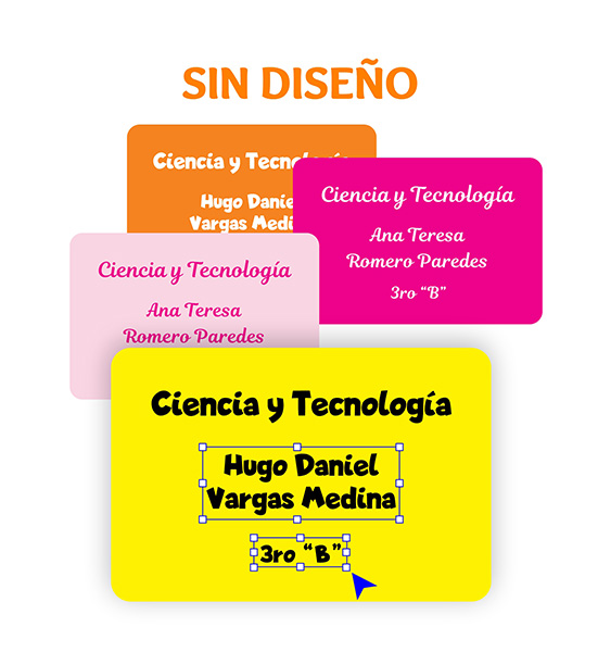 Etiquetas para Cuadernos Sin diseño