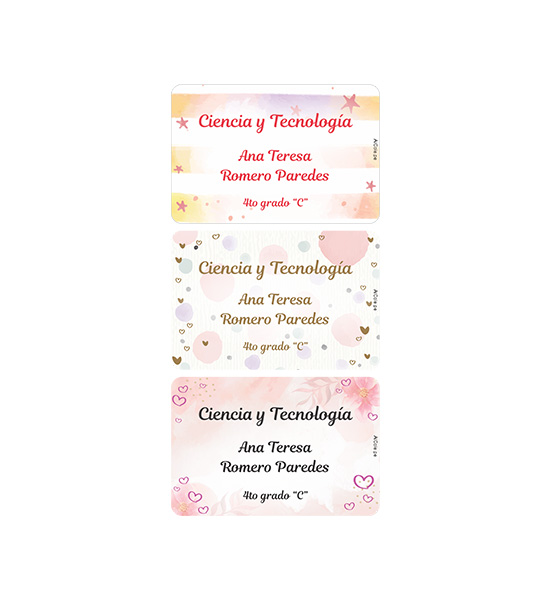 Etiquetas para cuaderno - Watercolor