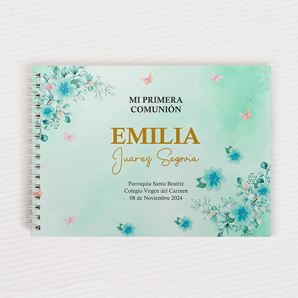 Álbum Comunión Flores Mariposas