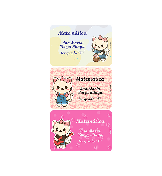 Artist Kitties etiquetas para cuaderno alcole