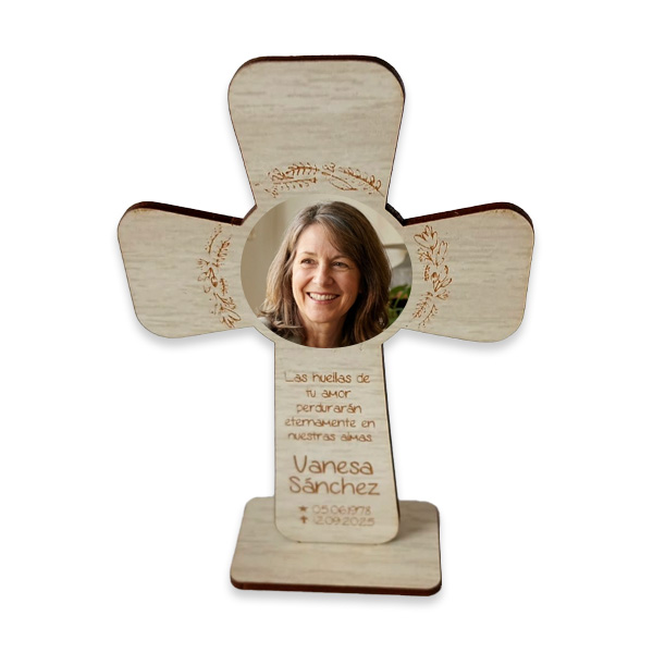 Cruz Eterna Grabada en Láser