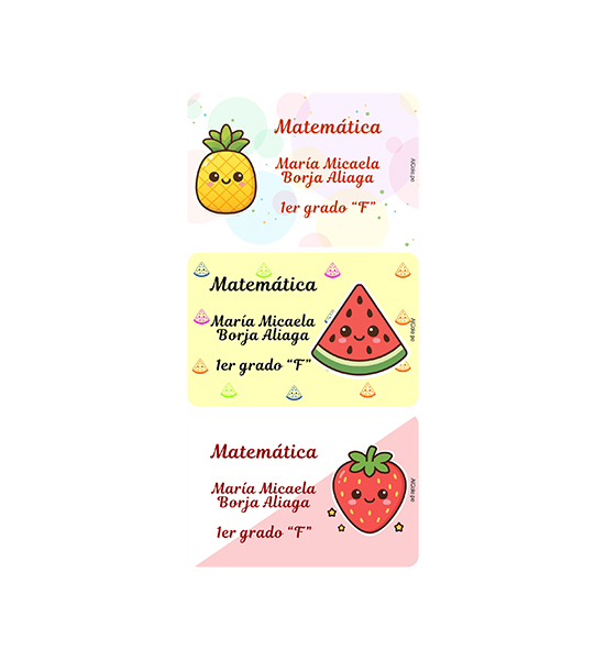 Sweet Fruits etiquetas para cuaderno alcole
