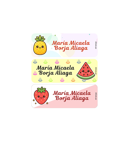 Sweet Fruits etiquetas para ropa alcole